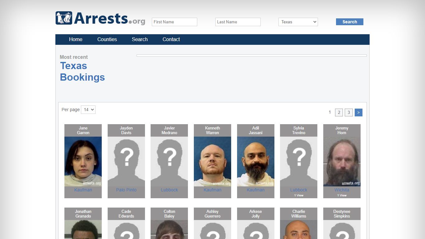 Texas Arrests and Inmate Search